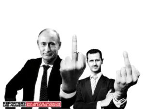 Vladimir Putin - Bashar al-Assad - finger