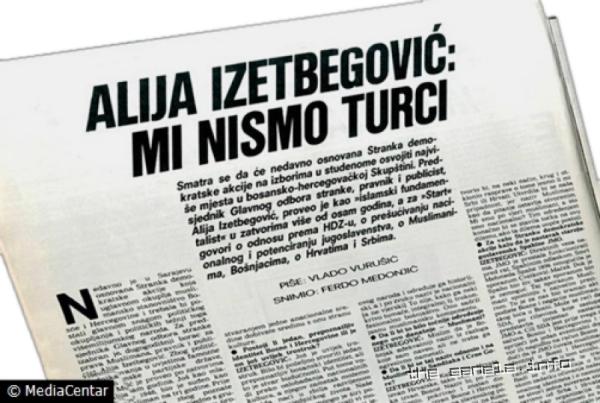 Alija Izetbegović: Mi nismo Turci