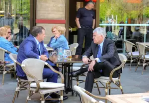 Milorad Dodik i Dragan Čović na udruženoj zločinačkoj kavici u Bajaluci 07. apr 2016.