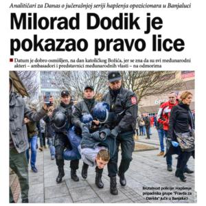 DanasRs: Milorad Dodik pokazao pravo lice