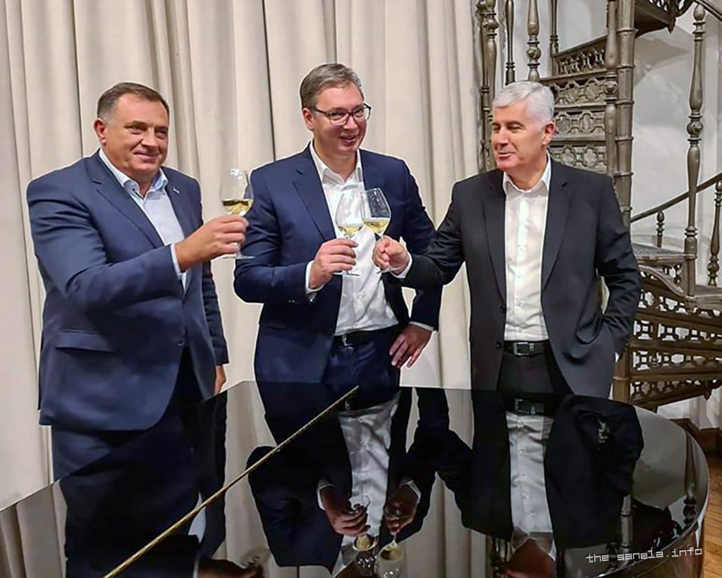 Milorad Dodik, Aleksandar Vučić i Dragan Čović - samo gala i otmjeno