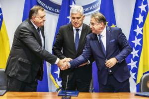 Dodik, Čović i Nikšić očekuju novi zamah i novu energiju