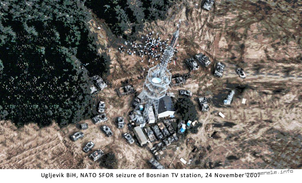 Ugljevik BiH, NATO SFOR seizure of Bosnian TV station, 24 November 2007